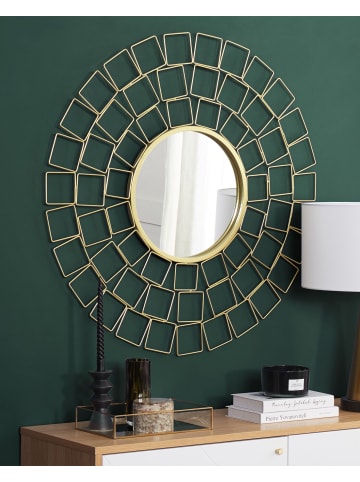 Beliani Dekospiegel LABRIT in Gold - (W) 90 x (H) 90 x (L) 3 cm