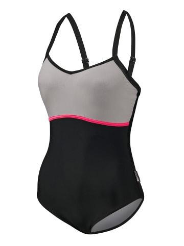 BECO the world of aquasports Badeanzug BECO-Aqua-Collection Swimsuit in schwarz-silber