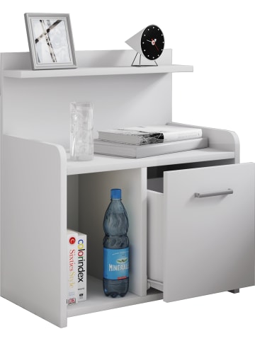 VCM  XL Hoher Nachtschrank Nachttisch Schublade Nilasa in Weiß