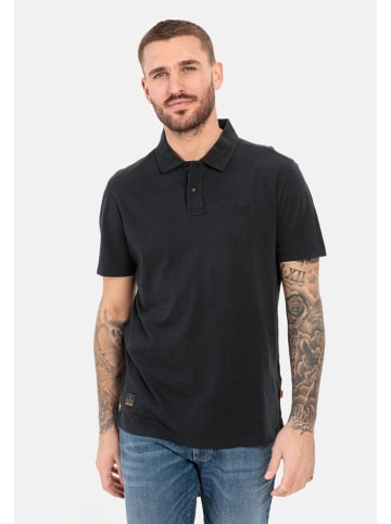 Camel Active Piqué-Poloshirt aus zertifiziertem Organic Cotton in Schwarz