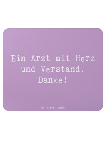 Mr. & Mrs. Panda Mauspad Spruch Arzt mit Herz mit Spruch in Lavendeltraum