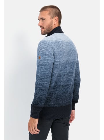 Camel Active Strickjacke mit verdecktem Reißverschluss in Nachtblau