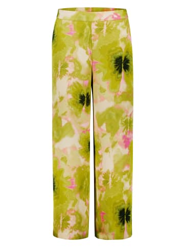 Zero  Satinhose mit Print in GreenGreen