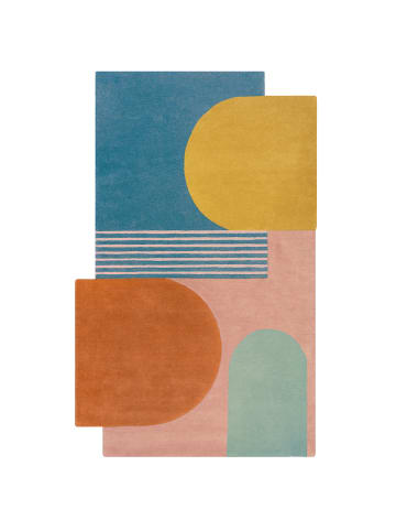 KADIMA DESIGN Wollteppich modern, abstrakt, rutschfest, Teppich 100% Wolle in Multi