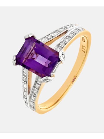 Diamant L'éternel Ring aus 375 Gelbgold mit Diamant mit Amethyst