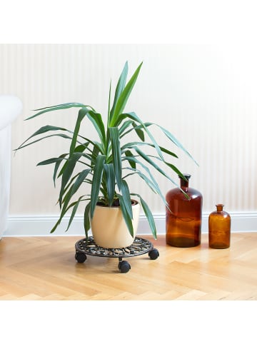 relaxdays 3 x Pflanzenroller in Bronze - Ø 33,5 cm