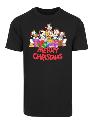 F4NT4STIC T-Shirt Disney Micky Maus Merry Christmas in schwarz