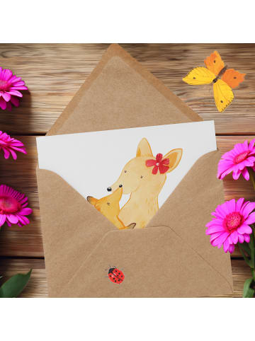 Mr. & Mrs. Panda Grußkarte Fuchs Mama ohne Spruch in Weiß