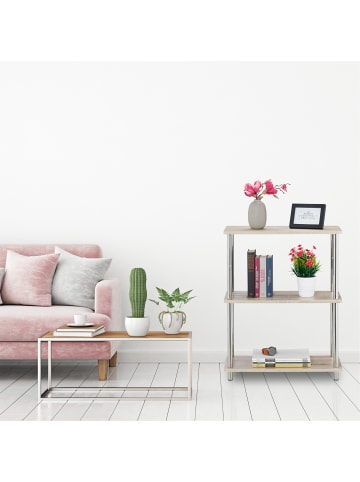 relaxdays Regal in Natur - (B)60 x (H)76 x (T)30 cm