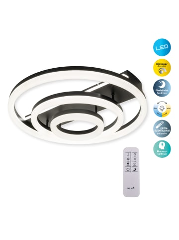 näve LED Deckenleuchte "CIRCULO" in schwarz - EEK G