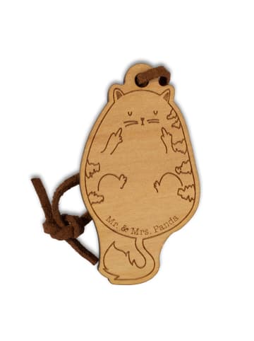 Mr. & Mrs. Panda Schlüsselanhänger Katze Mittelfinger ohne Spruch in Braun
