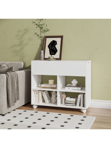 relaxdays Rollcontainer in Weiß - (B)70 x (H)61 x (T)30 cm