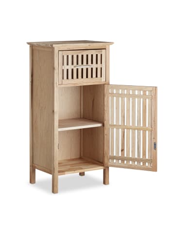 relaxdays Badschrank in Natur - (B)40 x (H)82 x (T)29 cm