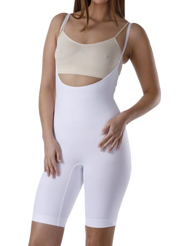 Yenita® Figurformender Shapewear Body mit Bein in weiss