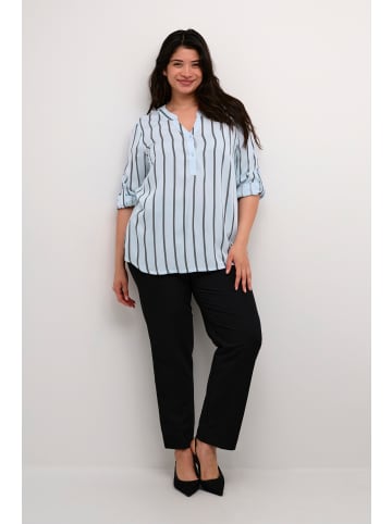 KAFFE curve Langarm-Bluse KCsida in Celestial/Oyster Stripe
