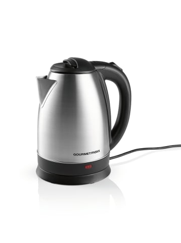 Gourmet Maxx Wasserkocher 1,8l 1500W Edelstahl/schwarz Schwarz