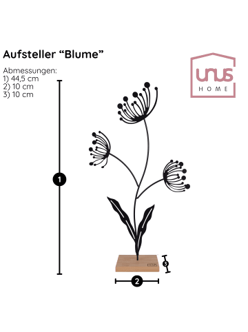 UNUS Aufsteller Deko-Blume in Rost