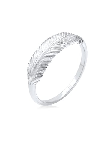 Elli Ring 925 Sterling Silber Feder in Silber