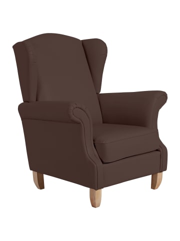 58 aufm Kessel OHRENSESSEL Katria Bezug Kunstleder Buche natur / braun