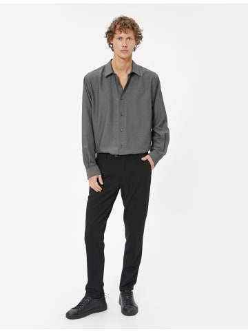 KOTON Shirt in Schwarz Gemustert