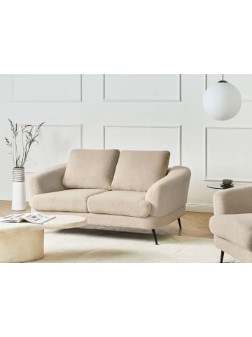 Beliani 2-Sitzer Sofa KJAER in Beige/Schwarz - (W) 155 x (H) 100 x (L) 100 cm