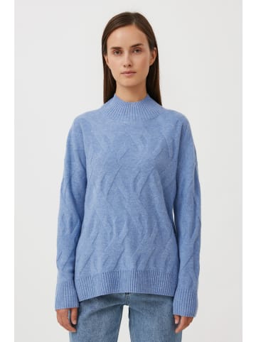 Finn Flare Langarmpullover Rippstrick in light blue