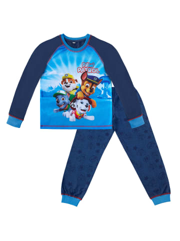 Paw Patrol Jungen Schlafanzug Langarm in blau