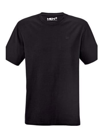 Men Plus Kurzarm T-Shirt in schwarz