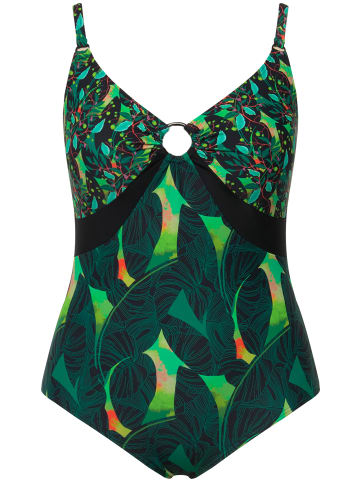 Ulla Popken Badeanzug in schwarz