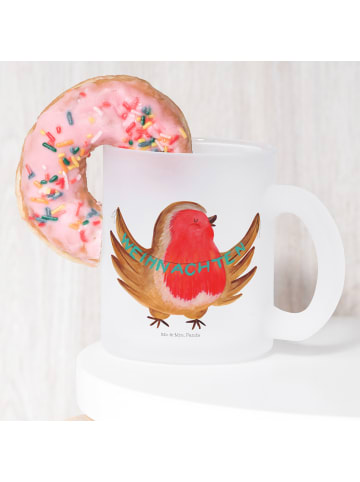 Mr. & Mrs. Panda Trinkbecher Rotkehlchen Weihnachten ohne Spruch in Transparent