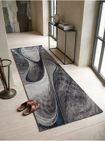 KADIMA DESIGN Läufer Abstrakt pflegeleicht Wohnzimmer Schlafzimmer Flur Esszimmer in Grau