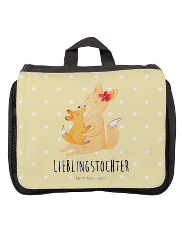 Mr. & Mrs. Panda Schminktasche Fuchs Mama mit Spruch in Gelb Pastell