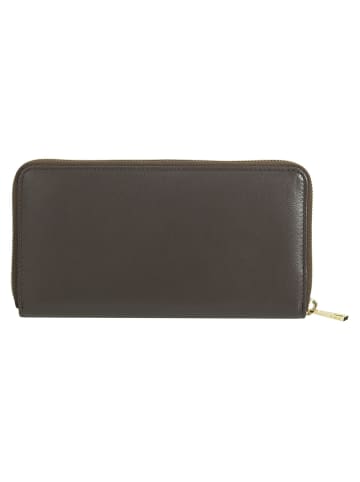 DuDu Geldbörse Leder 19 cm in coffee brown