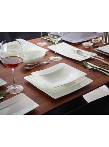 Villeroy & Boch 6er Set Suppenteller Modern Grace 24 x 20 cm weiß in weiß