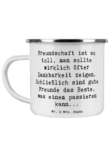 Mr. & Mrs. Panda Kaffeebecher Spruch Dankbarkeit für Freundschaf... in Weiß