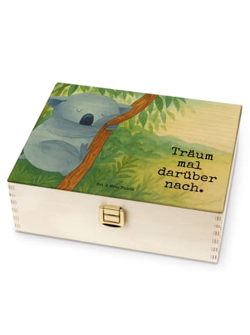 Mr. & Mrs. Panda teebox holz Koalabär Design mit Spruch in Weiß