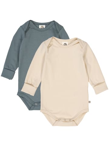müsli Langarmbody 2er-Pack in Oak/ Stormy blue