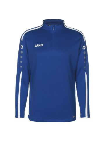 Jako Trainingspullover Striker 2.0 Ziptop in blau / weiß