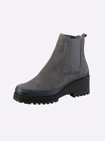Heine Stiefelette in grau-bleu-metallic