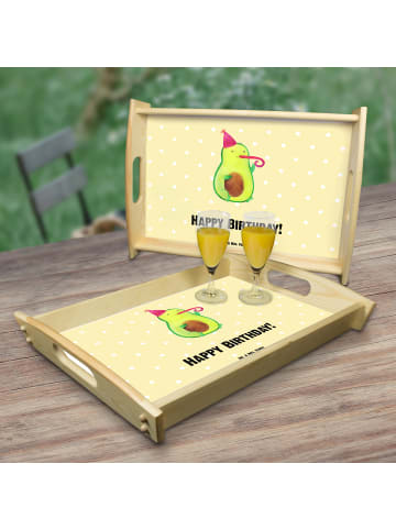 Mr. & Mrs. Panda kaffeetablett Avocado Geburtstag mit Spruch in Gelb Pastell