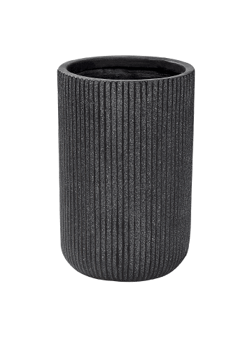 Beliani Outdoor Blumentopf EANTIO in Schwarz - (W) 25 x (H) 38 x (L) 25 cm