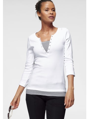 Kangaroos 2-in-1-Shirt in weiß-marine
