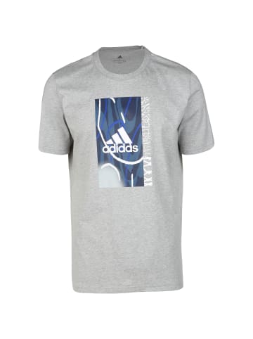 adidas Performance T-Shirt BOS COURTS in grau / bunt