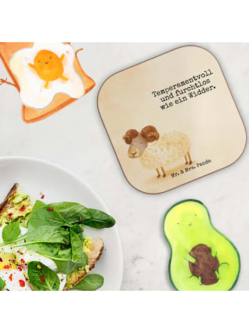 Mr. & Mrs. Panda Tischuntersetzer Sternzeichen Widder Design mit... in Weiß