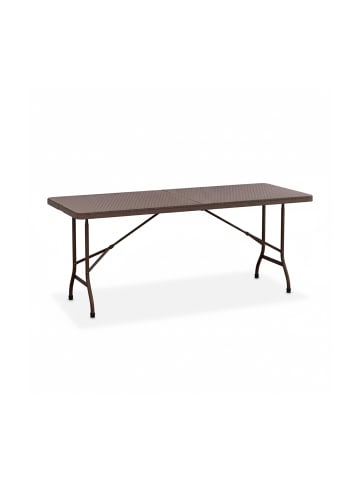 relaxdays Gartentisch in Braun - (B)180 x (H)72 x (T)74 cm