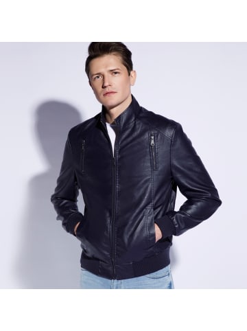 Wittchen Stylish eco leather jacket, man in Dark blue