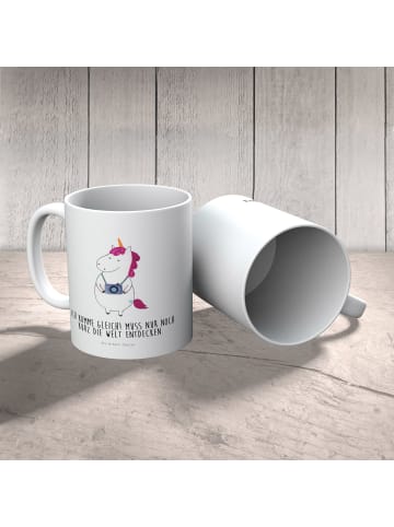 Mr. & Mrs. Panda Becher Einhorn Fotograf mit Spruch in Weiß