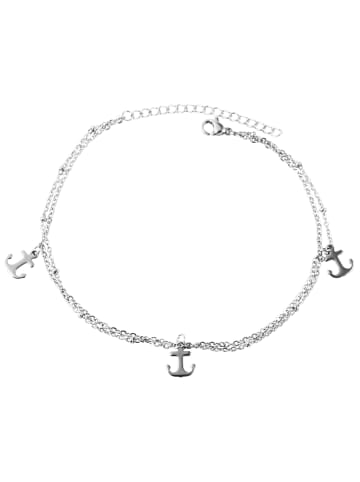 Adeliás Damen Armband aus Edelstahl 24+5 cm in silber