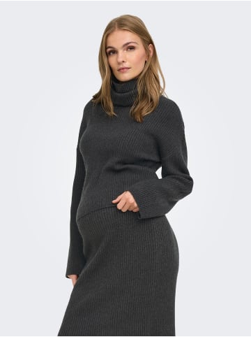 ONLY Strickpullover in Dark Grey Melange