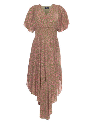 Le Temps des Cerises Kleid YAKA in khaki-white